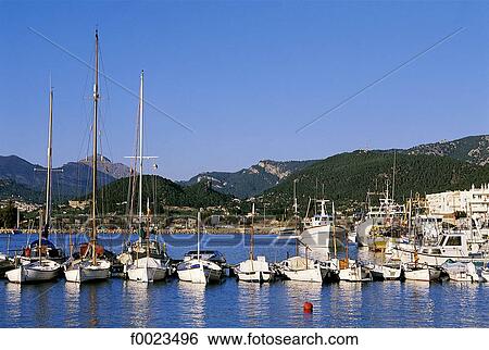 Spain, Balearic Islands, Majorca, Port Andratx, port View Large Photo Image Stock Photograph - Spain, Balearic Islands, Majorca, Port Andratx, port. Fotosearch