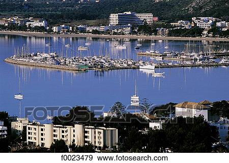 Stock Photo - Spain, Balearic Islands, Majorca, Pollença, port. Fotosearch