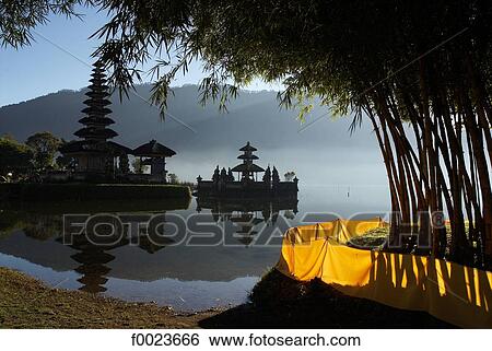 Indonesia, Bali, Bedugul, Ulu Danu Temple View Large Photo Image Stock Photograph - Indonesia, Bali, Bedugul, Ulu Danu Temple. Fotosearch