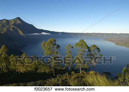 Indonesia, Bali, Mount Batur View Large Photo Image Stock Photo - Indonesia, Bali, Mount Batur. Fotosearch