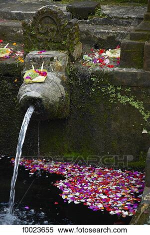 Stock Photography - Indonesia, Bali, near Ubud, Tirta Empul Temple, sacred public baths. Fotosearch
