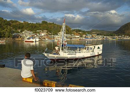 Indonesia, Flores, Labuanbajo bay, boat View Large Photo Image Stock Photo - Indonesia, Flores, Labuanbajo bay, boat. Fotosearch