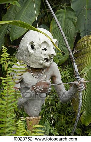 Stock Image - Indonesia, Papua, Papuan man portrait. Fotosearch