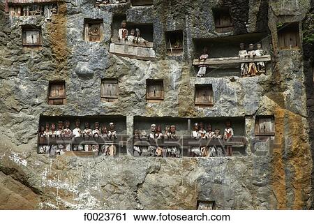 Indonesia, Sulawesi, Tana Toraja, Lemo, Torajan cemetery View Large Photo Image Stock Image - Indonesia, Sulawesi, Tana Toraja, Lemo, Torajan cemetery. Fotosearch