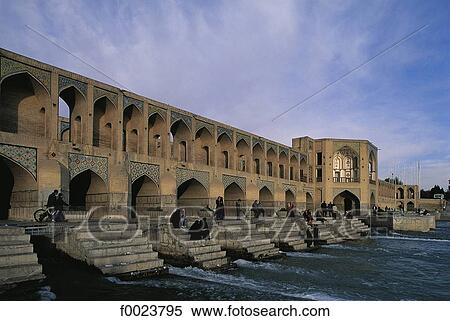 Iran, Esfahan, Khaju Bridge View Large Photo Image Stock Photography - Iran, Esfahan, Khaju Bridge. Fotosearch