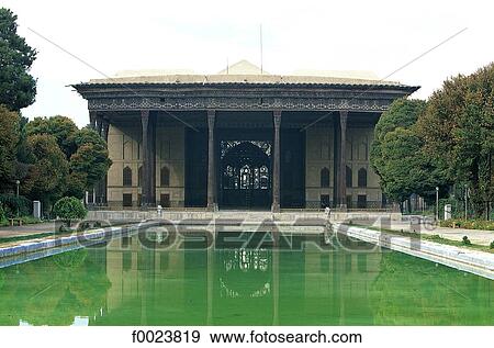 Stock Photo - Iran, Esfahan, Palace of the Forty Columns. Fotosearch