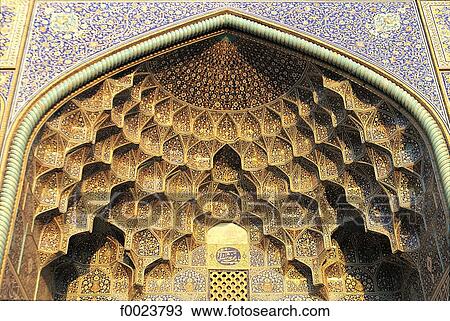 Iran, Esfahan, Sheikh Lotfollah Mosque, arch View Large Photo Image Stock Image - Iran, Esfahan, Sheikh Lotfollah Mosque, arch. Fotosearch
