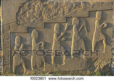 Iran, Fars, Persepolis, Palace of Darius, low relief detail View Large Photo Image Stock Image - Iran, Fars, Persepolis, Palace of Darius, low relief detail. Fotosearch