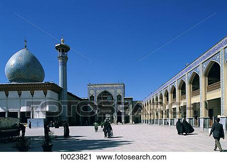 Iran, Fars, Shiraz, Shah Cheragh Mausoleum View Large Photo Image Stock Image - Iran, Fars, Shiraz, Shah Cheragh Mausoleum. Fotosearch