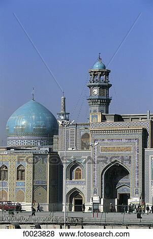 Stock Photo - Iran, Razavi Khorasan Province, Mashhad, "Haram-e-Motahhar" sacred precint of Imam Reza Mausoleum. Fotosearch