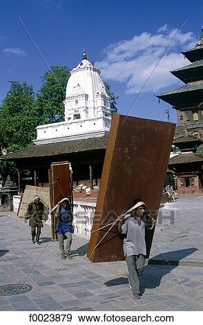 Nepal, Kathmandu, Durbar Square View Large Photo Image Stock Photo - Nepal, Kathmandu, Durbar Square. Fotosearch