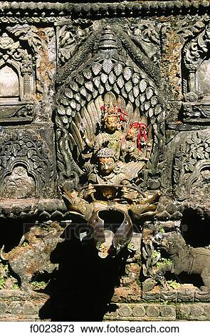 Stock Image - Nepal, Patan, Royal Palace, Sundari Chowk, royal bath detail. Fotosearch