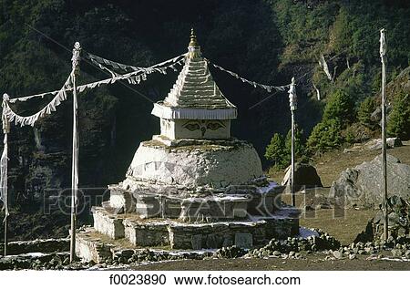 Nepal, Solu Khumbu, Namche Bazar, stupa View Large Photo Image Stock Image - Nepal, Solu Khumbu, Namche Bazar, stupa. Fotosearch