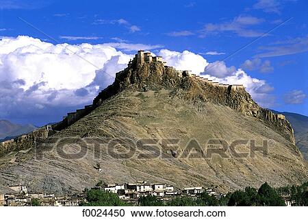 China, Tibet, Gyantse, the fortress View Large Photo Image Stock Image - China, Tibet, Gyantse, the fortress. Fotosearch