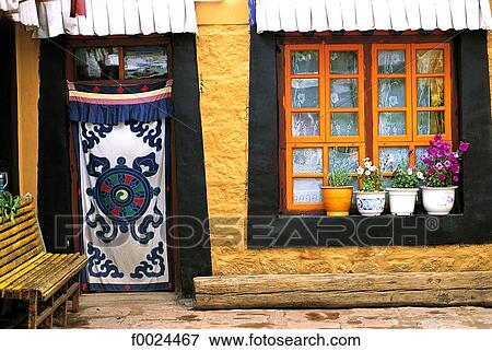 Stock Photo - China, Tibet, Lhasa, Ani Sangkhung Nunnery. Fotosearch