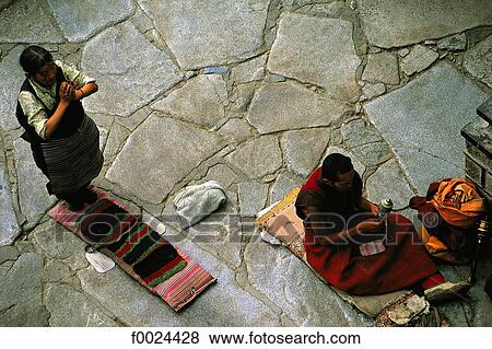 China, Tibet, Lhasa, Jokhang Monastery, faithful at prayer View Large Photo Image Stock Photo - China, Tibet, Lhasa, Jokhang Monastery, faithful at prayer. Fotosearch