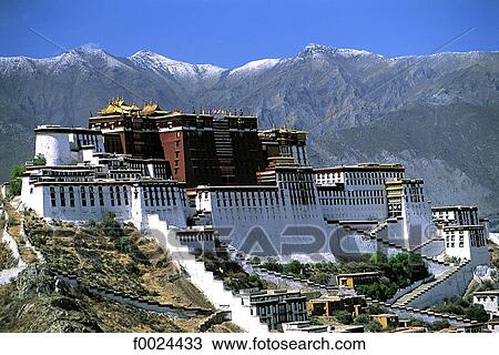Stock Image - China, Tibet, Lhasa, Potala Palace. Fotosearch