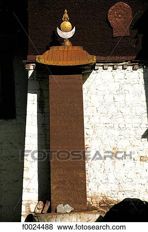 China, Tibet, Samye Monastery, stele built for the proclamation establishing Buddhism as a state religion View Large Photo Image Stock Photo - China, Tibet, Samye Monastery, stele built for the proclamation establishing Buddhism as a state religion . Fotosearch