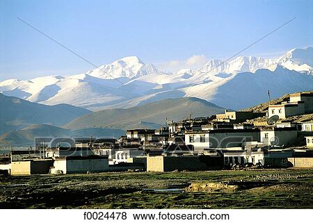 China, Tibet, Tingri, Cho Oyu View Large Photo Image Stock Photo - China, Tibet, Tingri, Cho Oyu. Fotosearch