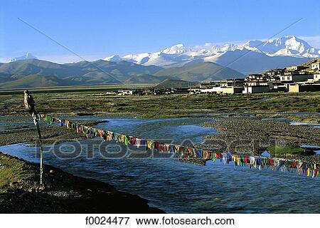 China, Tibet, Tingri, Everest and Cho Oyu View Large Photo Image Stock Photo - China, Tibet, Tingri, Everest and Cho Oyu. Fotosearch