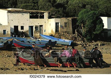 Morocco, Tangier area, return from fishing View Large Photo Image Stock Photo - Morocco, Tangier area, return from fishing. Fotosearch