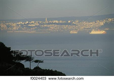 Morocco, Tangier, city view from the Cape Malabata View Large Photo Image Stock Image - Morocco, Tangier, city view from the Cape Malabata. Fotosearch
