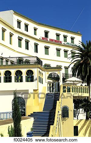 Morocco, Tangier, Continental Hotel View Large Photo Image Stock Photography - Morocco, Tangier, Continental Hotel. Fotosearch