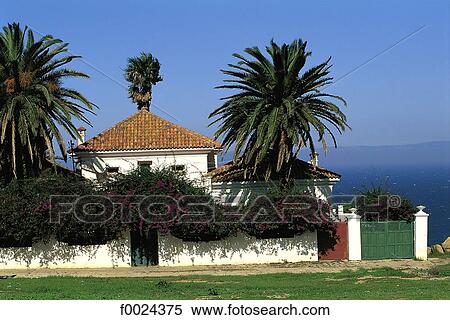 Stock Photography - Morocco, Tangier, villa of colonial period. Fotosearch