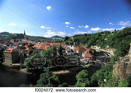 Czech Republic, Ceský Krumlov, general view View Large Photo Image Stock Image - Czech Republic, Ceský Krumlov, general view. Fotosearch