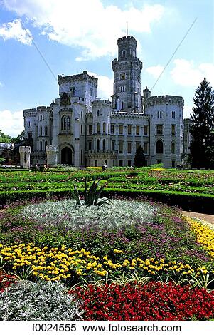 Czech Republic, Hluboka, castle and garden View Large Photo Image Stock Photography - Czech Republic, Hluboka, castle and garden. Fotosearch