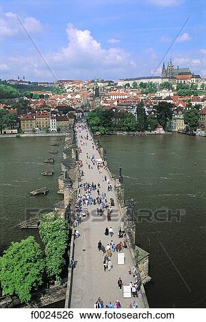 Stock Photograph - Czech Republic, Prague, Charles Bridge. Fotosearch