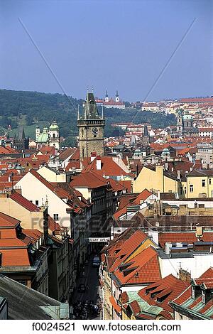 Czech Republic, Prague, general view View Large Photo Image Stock Image - Czech Republic, Prague, general view. Fotosearch
