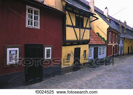 Czech Republic, Prague, Golden Lane, houses View Large Photo Image Stock Photography - Czech Republic, Prague, Golden Lane, houses. Fotosearch