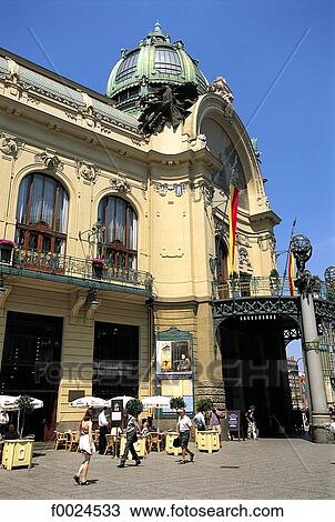 Czech Republic, Prague, Municipal House View Large Photo Image Stock Image - Czech Republic, Prague, Municipal House. Fotosearch