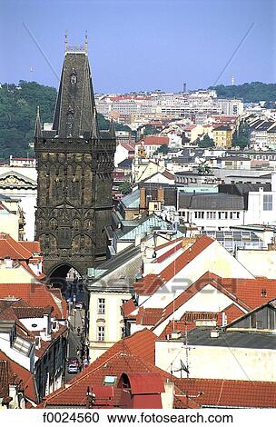 Czech Republic, Prague, Powder Tower View Large Photo Image Stock Image - Czech Republic, Prague, Powder Tower. Fotosearch