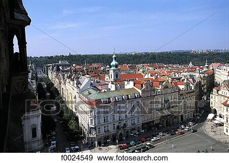 Czech Republic, Prague, Staromestske Namesti Square, general view View Large Photo Image Stock Photo - Czech Republic, Prague, Staromestske Namesti Square, general view. Fotosearch