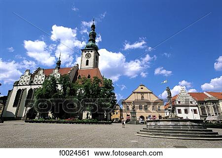 Czech Republic, Tàbor, main square View Large Photo Image Stock Image - Czech Republic, Tàbor, main square. Fotosearch