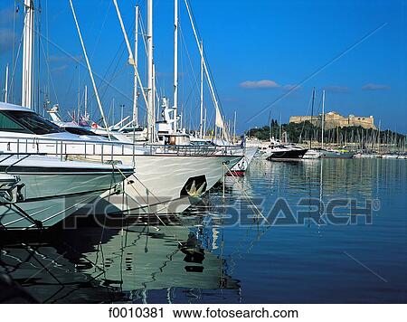 France, French Riviera, Antibes, marina and fortress View Large Photo Image Stock Image - France, French Riviera, Antibes, marina and fortress. Fotosearch