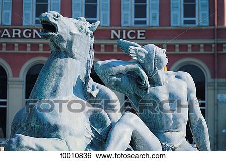 France, French Riviera, Nice, Massena Square, statue View Large Photo Image Stock Photograph - France, French Riviera, Nice, Massena Square, statue. Fotosearch