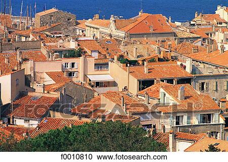 Stock Image - France, French Riviera, Saint Tropez, village. Fotosearch
