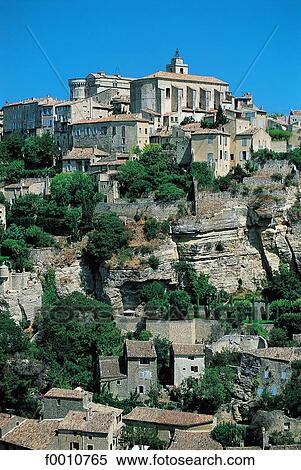 France, Gordes, village View Large Photo Image Stock Photography - France, Gordes, village. Fotosearch
