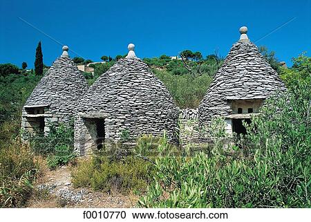Stock Image - France, Provence, drystone hut. Fotosearch