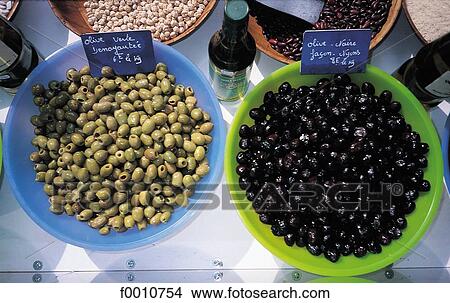 Picture - France, Provence, olives for sale on a market. Fotosearch