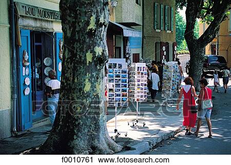 France, Provence, Moustiers-Sainte-Marie, street View Large Photo Image Stock Image - France, Provence, Moustiers-Sainte-Marie, street. Fotosearch