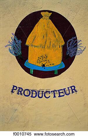 France, Provence, Valensole, shop sign of a honey grower View Large Photo Image Stock Photography - France, Provence, Valensole, shop sign of a honey grower. Fotosearch