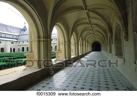France, Pays de la Loire, Fontevraud l'Abbaye, abbey cloister View Large Photo Image Stock Photo - France, Pays de la Loire, Fontevraud l'Abbaye, abbey cloister. Fotosearch