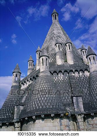 France, Pays de la Loire, Fontevraud l'Abbaye, kitchen chimneys of the abbey View Large Photo Image Stock Photography - France, Pays de la Loire, Fontevraud l'Abbaye, kitchen chimneys of the abbey. Fotosearch