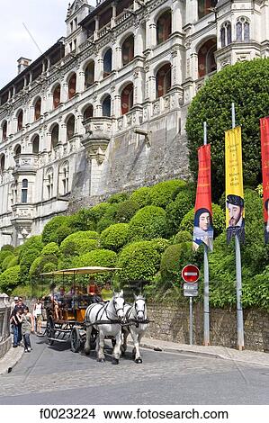 Picture - France, Touraine, Blois, castle, barouche. Fotosearch