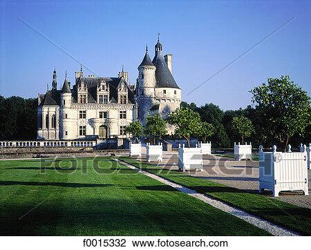 France, Touraine, Chenonceaux, castle View Large Photo Image Stock Image - France, Touraine, Chenonceaux, castle. Fotosearch