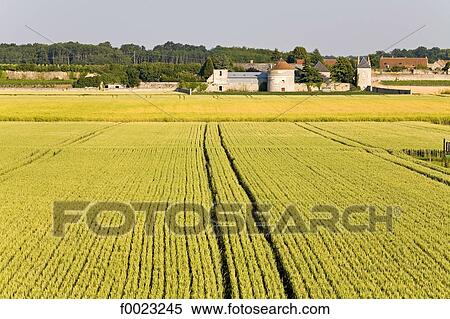 France, Touraine, country landscape, fortified farm View Large Photo Image Stock Photography - France, Touraine, country landscape, fortified farm. Fotosearch